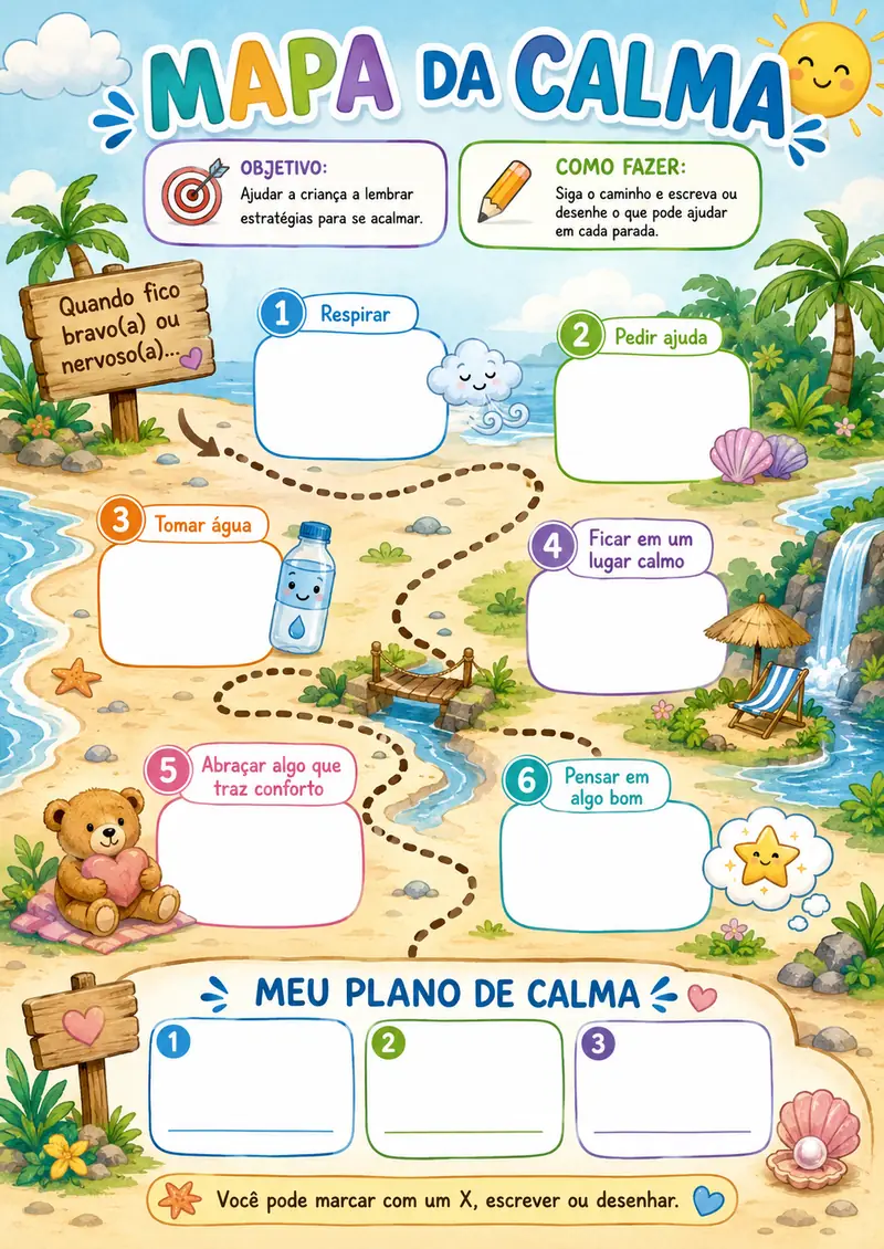 Atividade terapêutica: Mapa da Calma