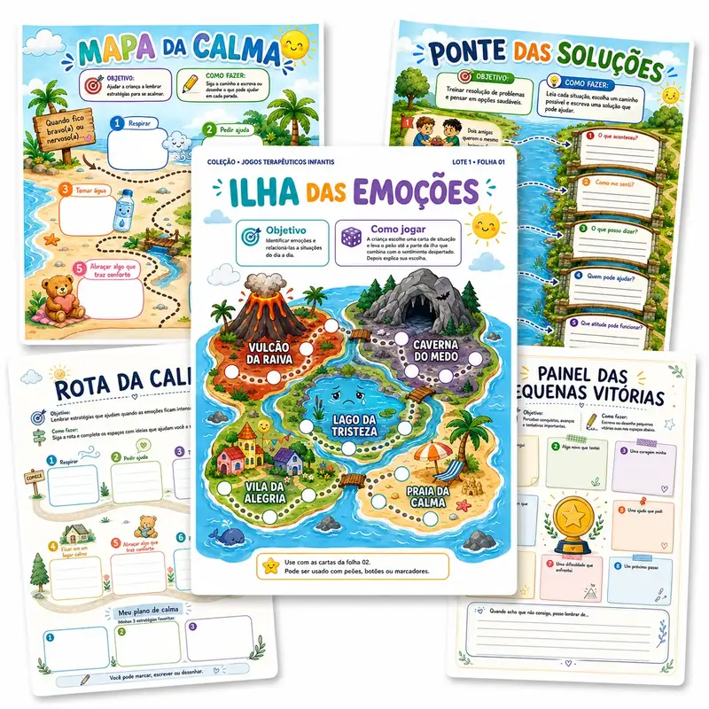 +350 Jogos Terapêuticos - Material Completo pronto para imprimir